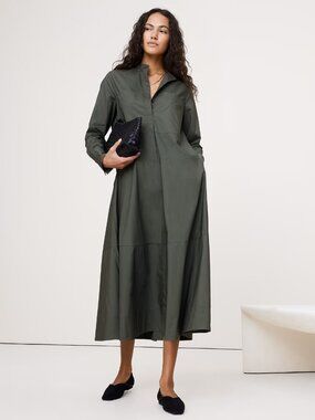 Banana Republic Cotton Trapeze Shirt Dress